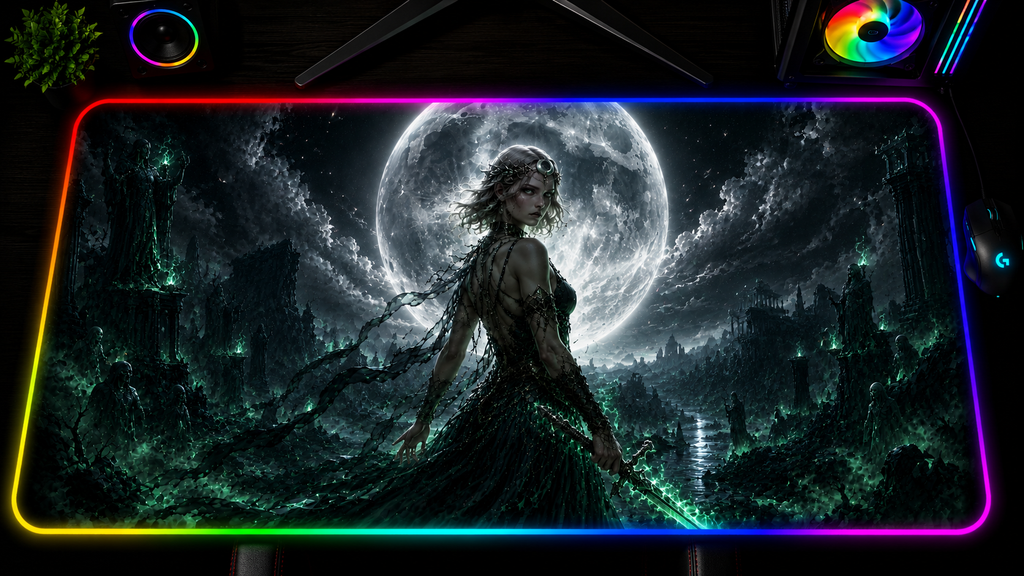 Hades 2 Inspired XXL Gaming Mouse Pad 09 LED