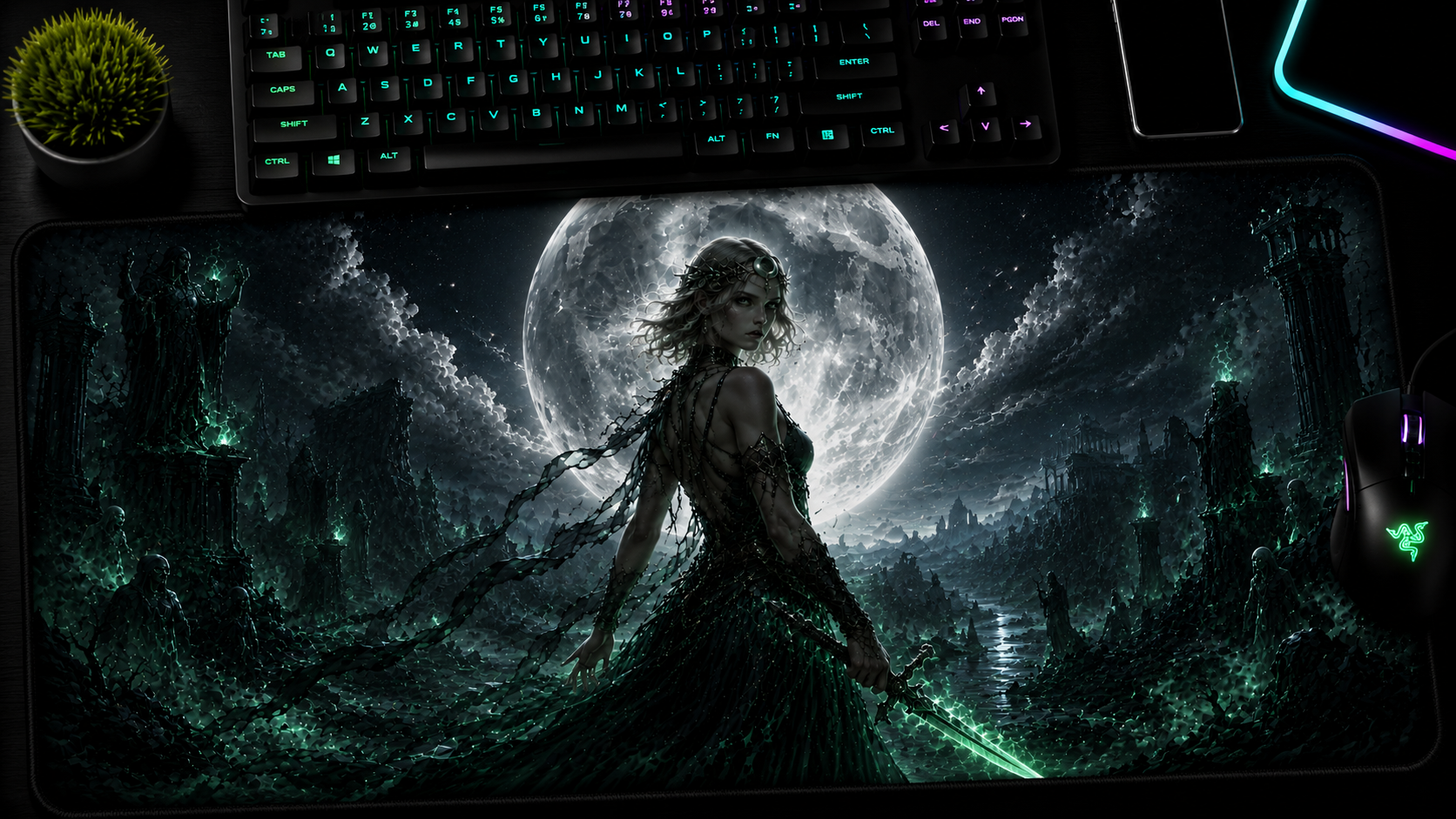 Hades 2 Inspired XXL Gaming Mouse Pad 09 Non-LED
