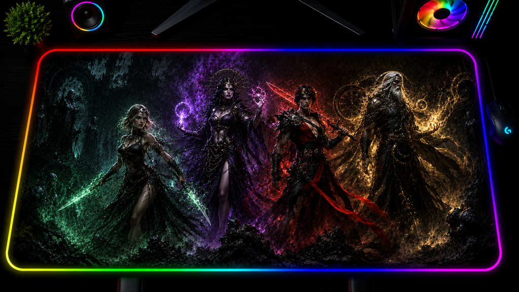 Hades 2 Inspired XXL Gaming Mouse Pad 10 LED