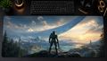 Halo inspired XXL gaming mouse pad 01 Non-LED version, 3 mm thick
