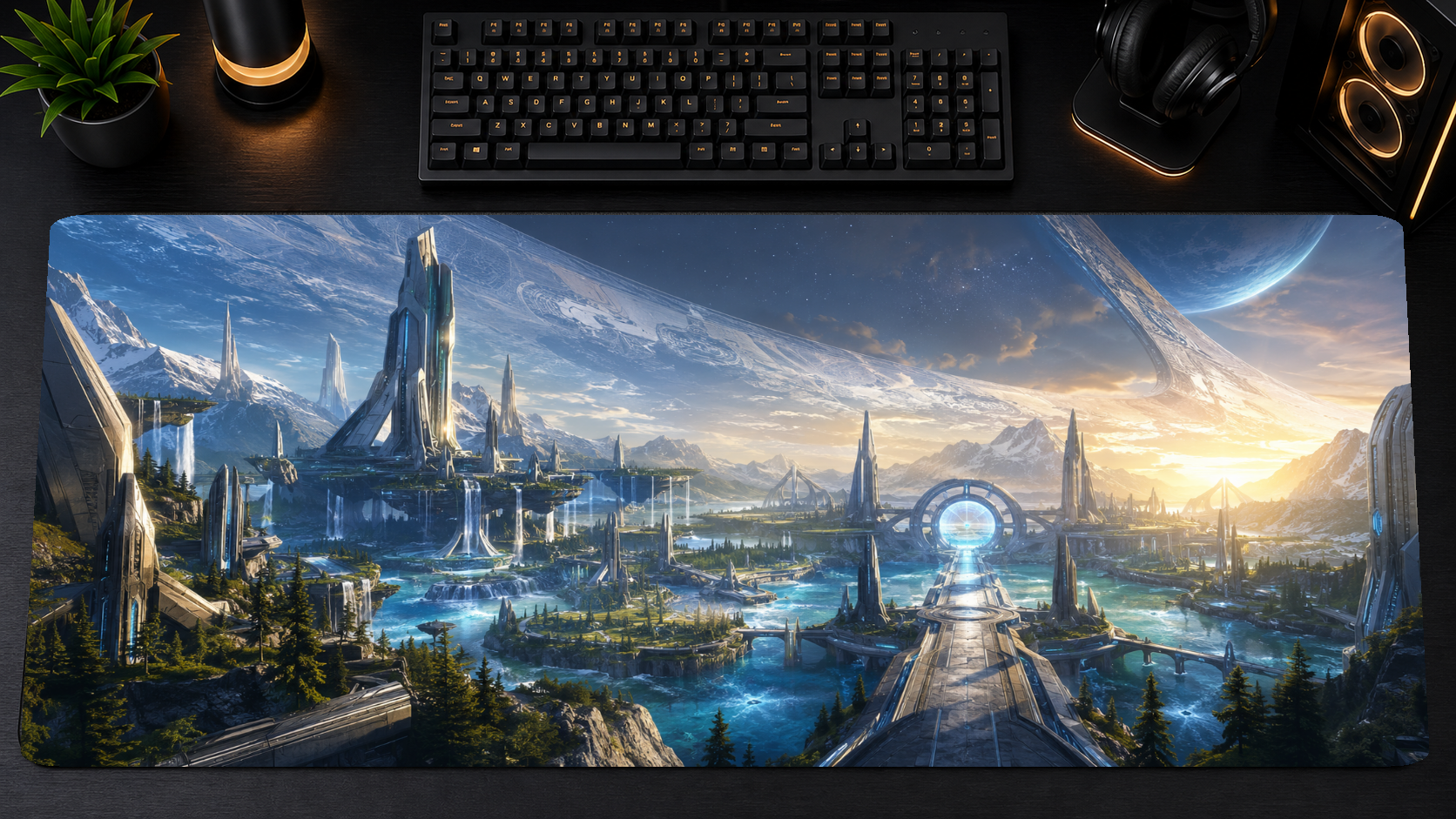 Halo inspired XXL gaming mouse pad 10 Non-LED version, 3 mm thick