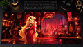 Hazbin Hotel inspired XXL gaming mouse pad 01 Non-LED version, 3 mm thick