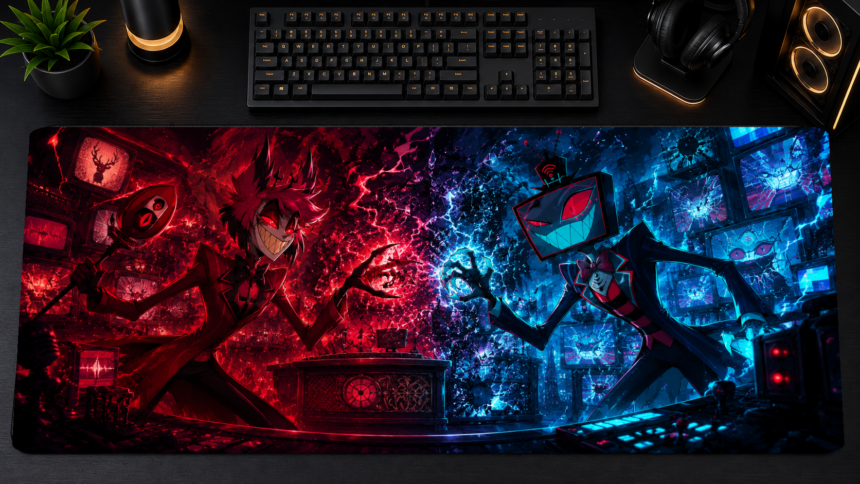 Hazbin Hotel inspired XXL gaming mouse pad 05 Non-LED version, 3 mm thick