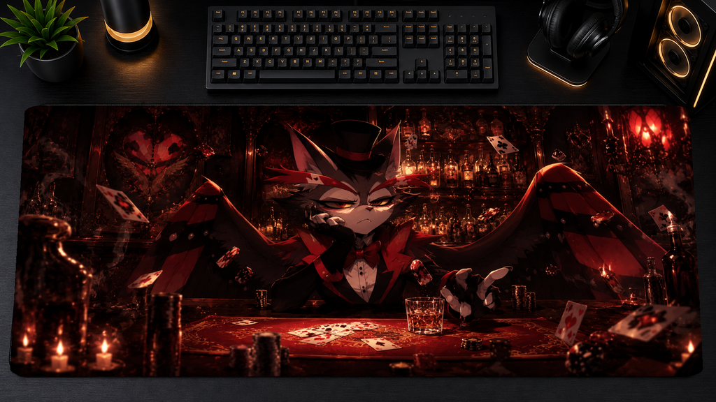 Hazbin Hotel inspired XXL gaming mouse pad 06 Non-LED version, 3 mm thick