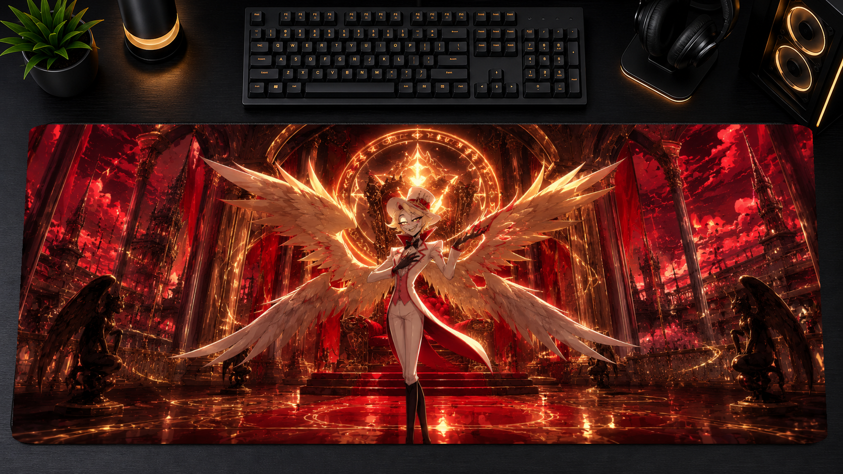 Hazbin Hotel inspired XXL gaming mouse pad 07 Non-LED version, 3 mm thick