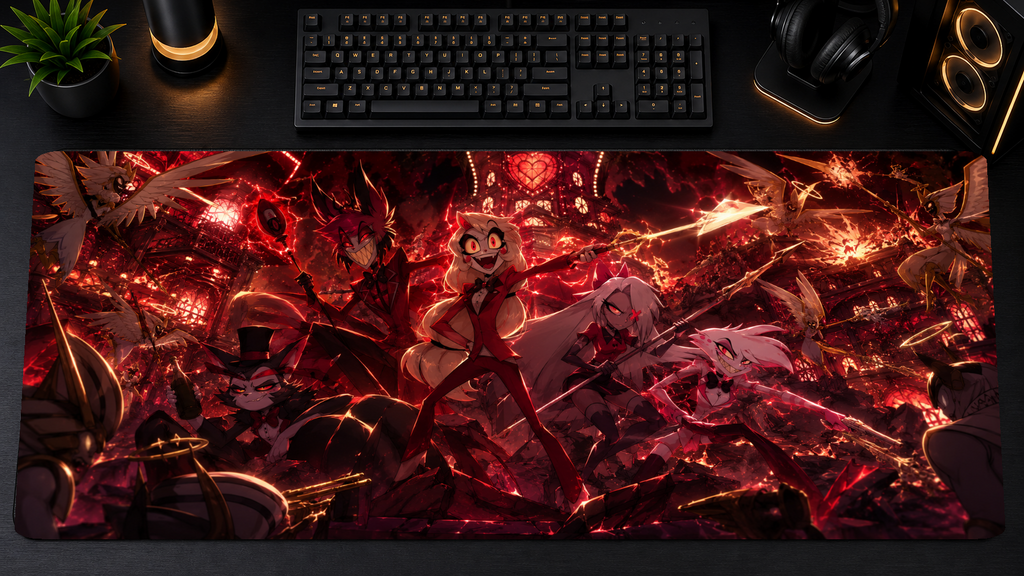 Hazbin Hotel inspired XXL gaming mouse pad 08 Non-LED version, 3 mm thick