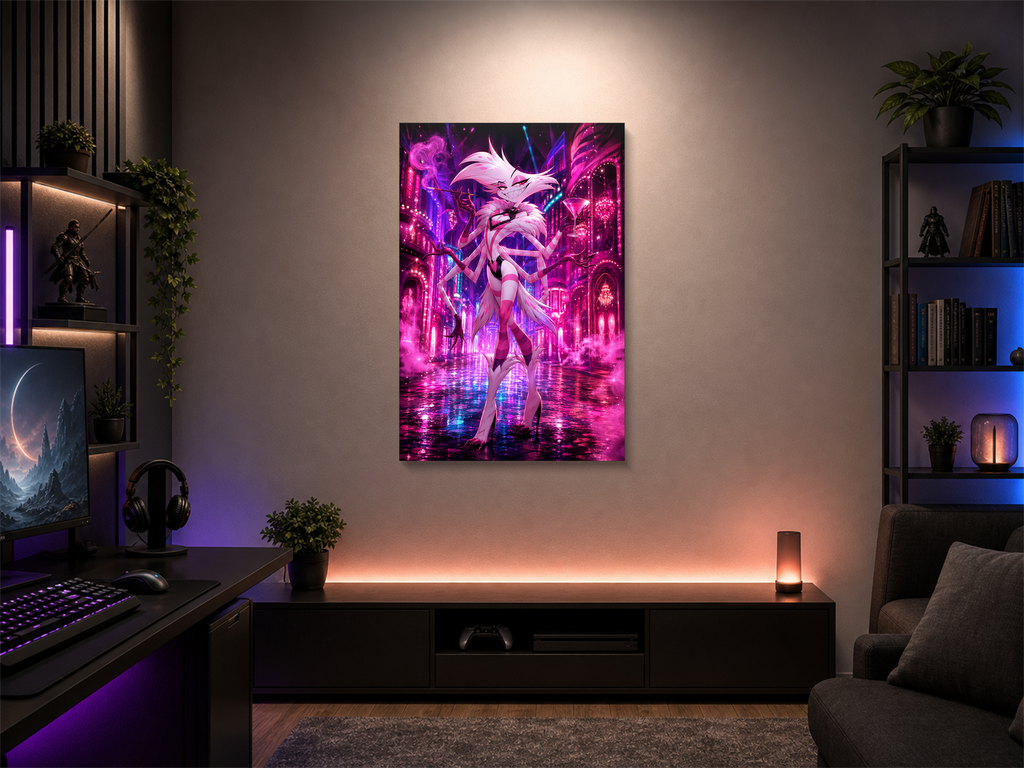 Hazbin Hotel inspired canvas poster room mockup 04
