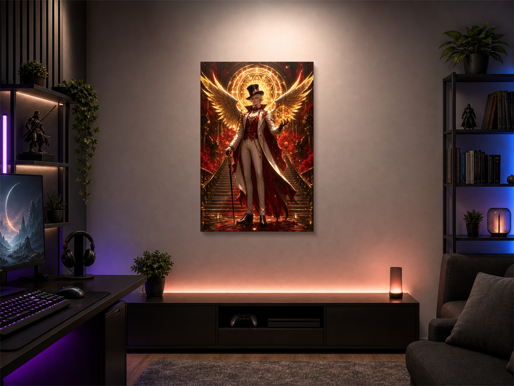 Hazbin Hotel inspired canvas poster room mockup 05