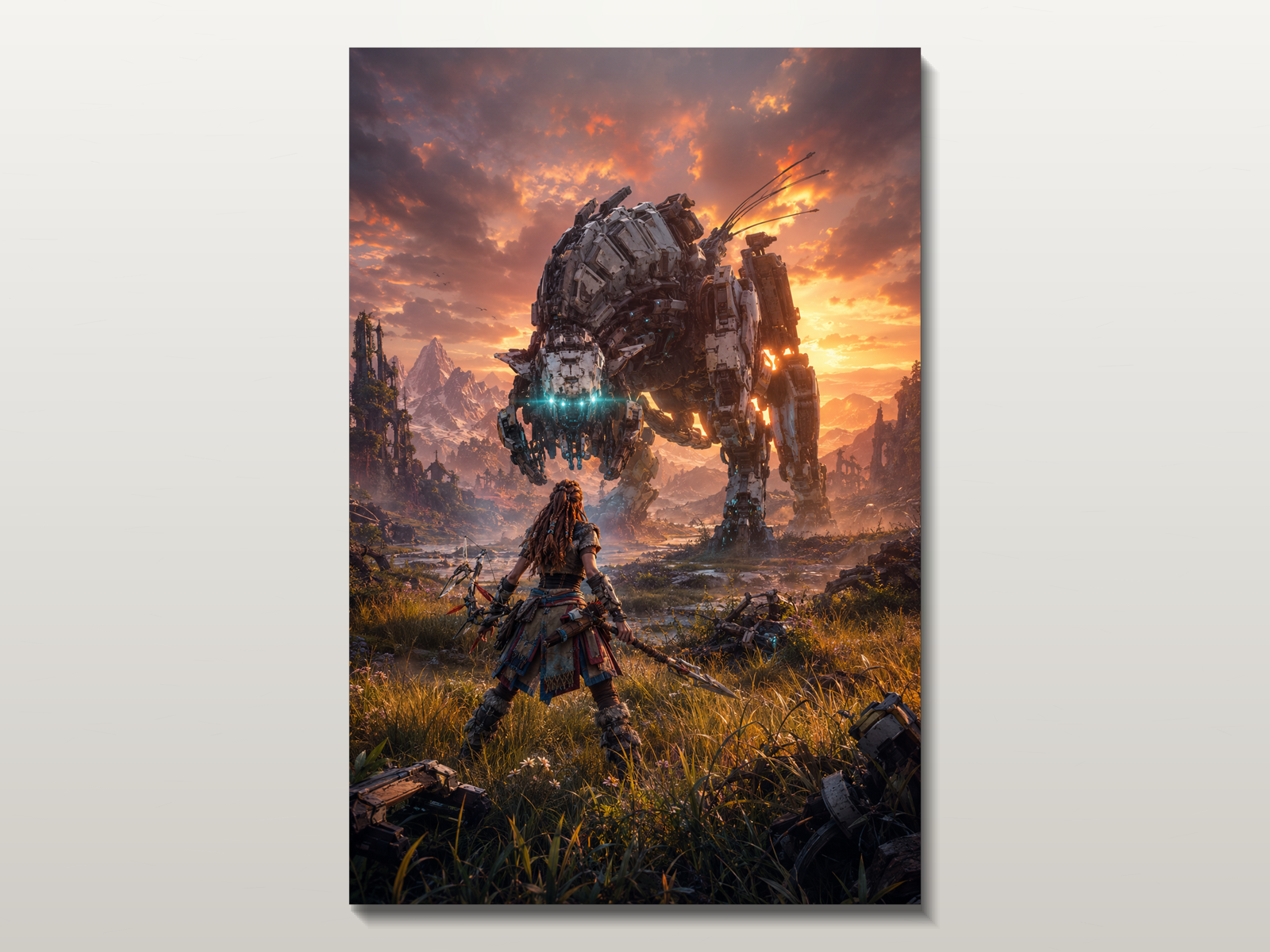 Horizon Zero Dawn inspired canvas poster 01 clean wall art preview