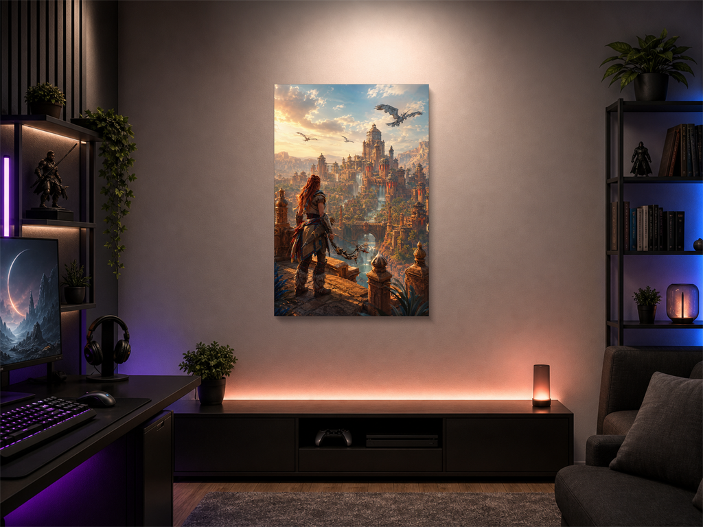 Horizon Zero Dawn inspired canvas poster 04 room mockup