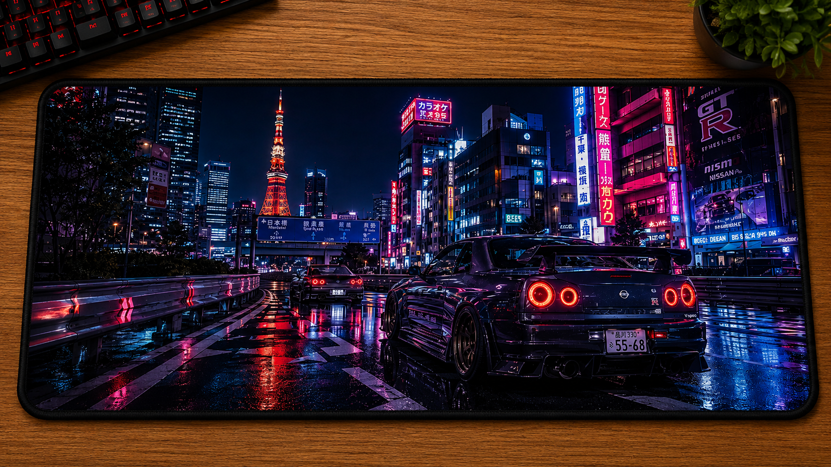 JDM inspired XXL gaming mouse pad 01 Non-LED version, 3 mm thick