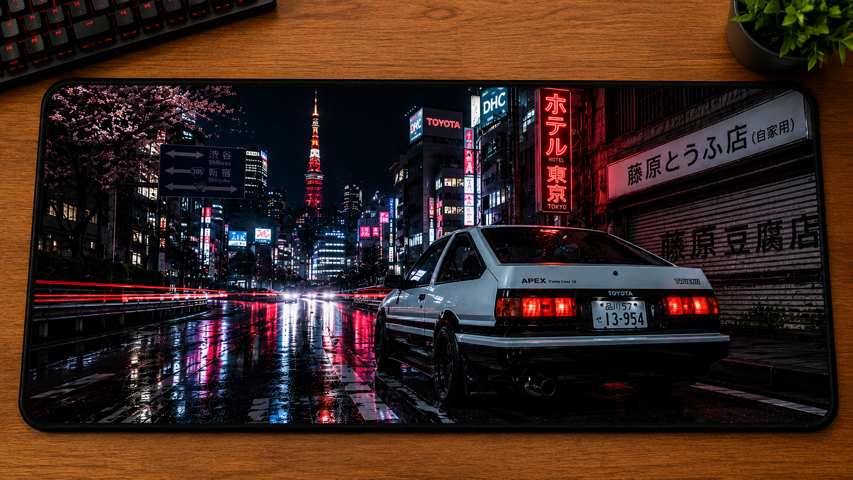JDM inspired XXL gaming mouse pad 02 Non-LED version, 3 mm thick