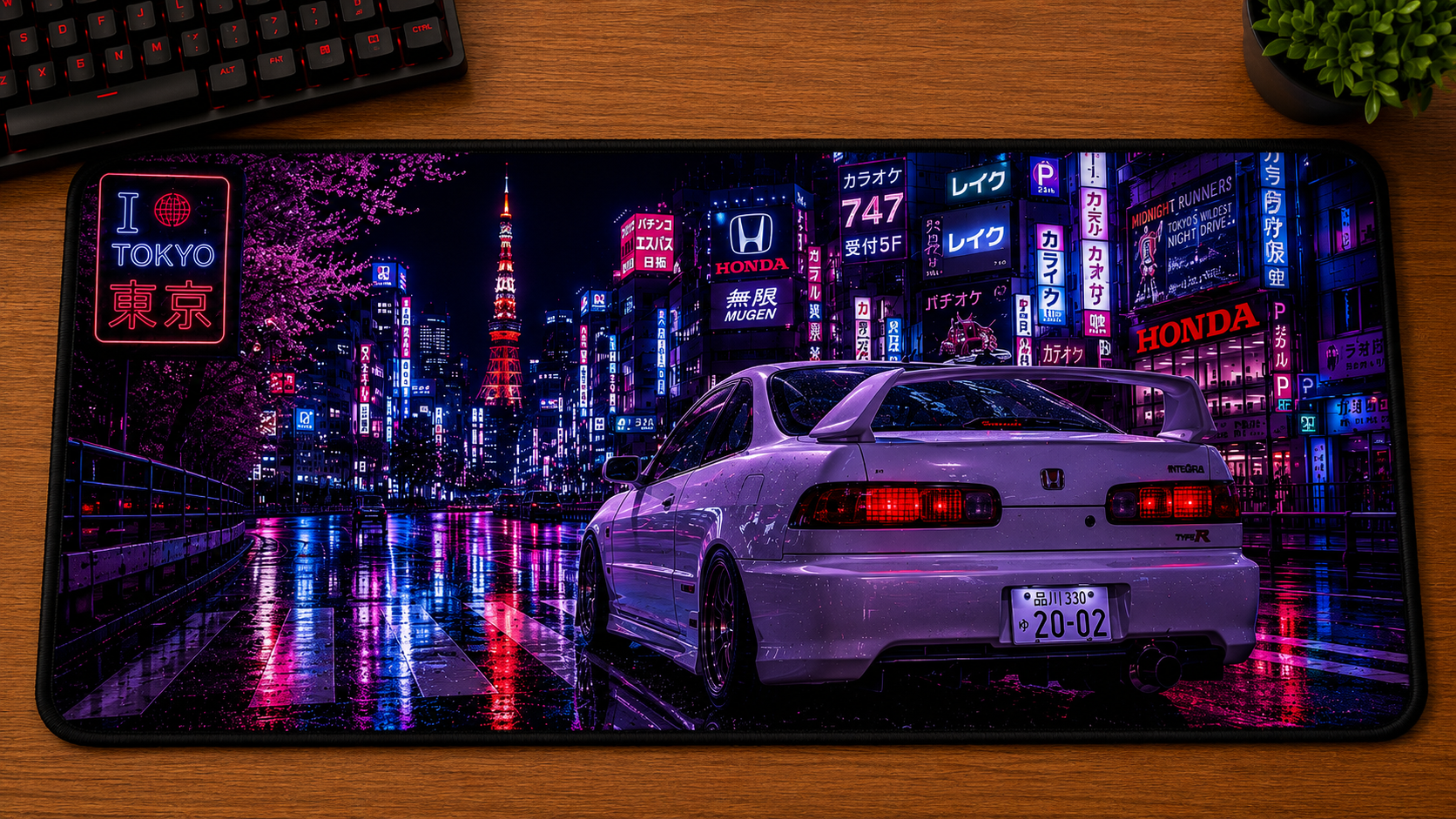 JDM inspired XXL gaming mouse pad 04 Non-LED version, 3 mm thick