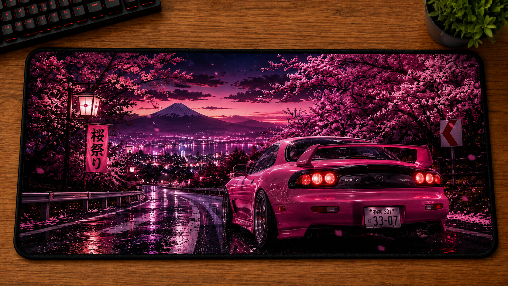 JDM inspired XXL gaming mouse pad 05 Non-LED version, 3 mm thick