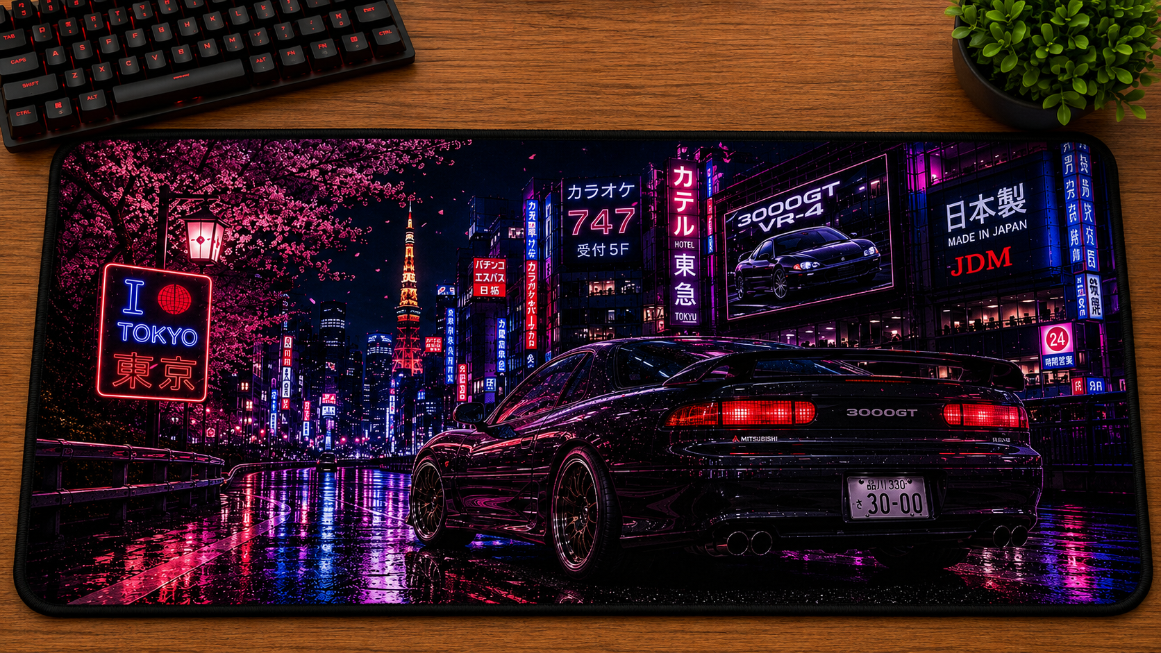 JDM inspired XXL gaming mouse pad 08 Non-LED version, 3 mm thick