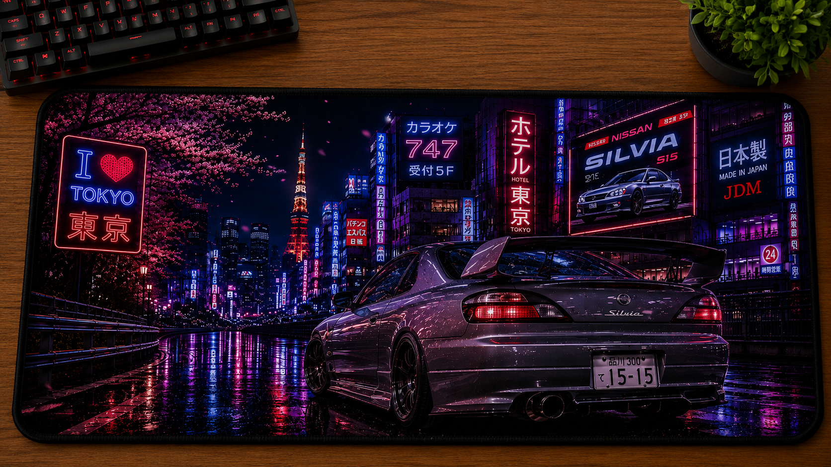 JDM inspired XXL gaming mouse pad 10 Non-LED version, 3 mm thick