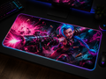Jinx inspired XXL gaming mouse pad 03 LED version