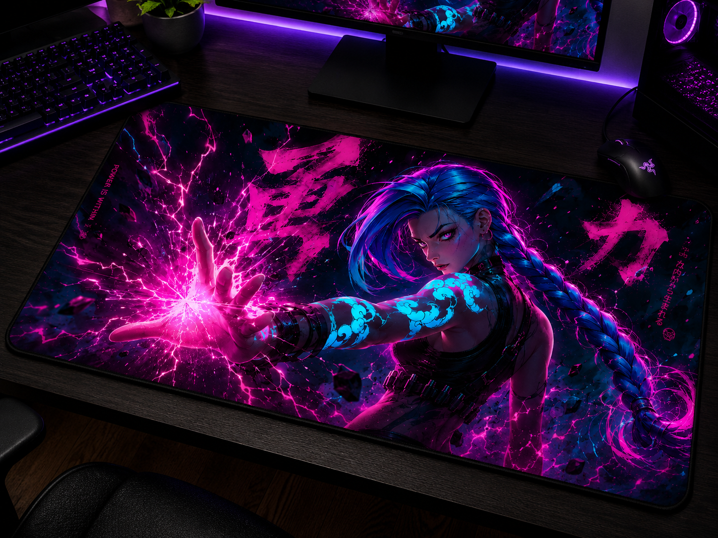 Jinx inspired XXL gaming mouse pad 08 Non-LED version
