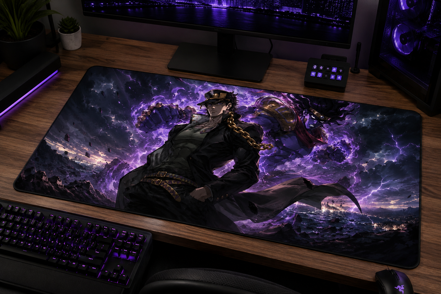 JoJo Steel Ball Run Inspired XXL Gaming Mouse Pad 01 Non-LED