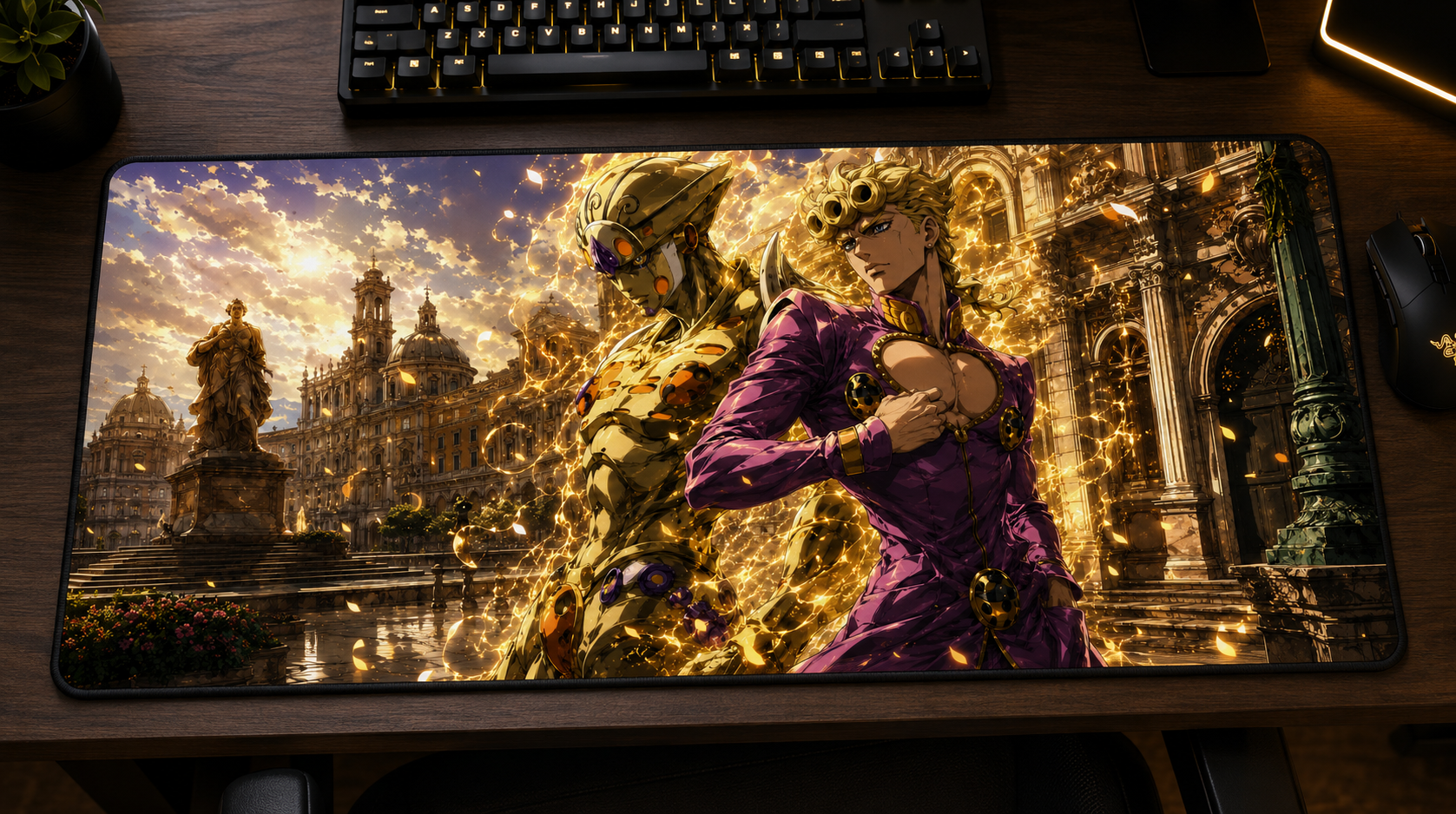 JoJo Steel Ball Run Inspired XXL Gaming Mouse Pad 04 Non-LED