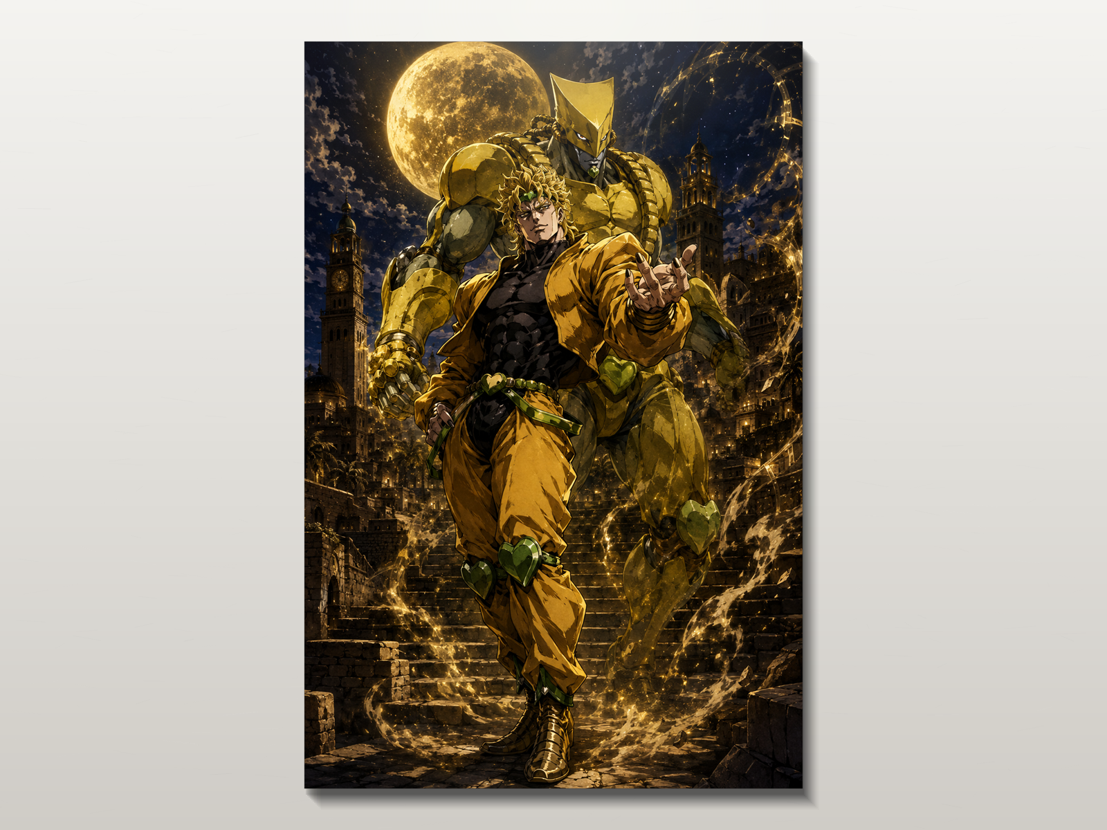 JoJo's Bizarre Adventure inspired canvas poster 01 close wall preview