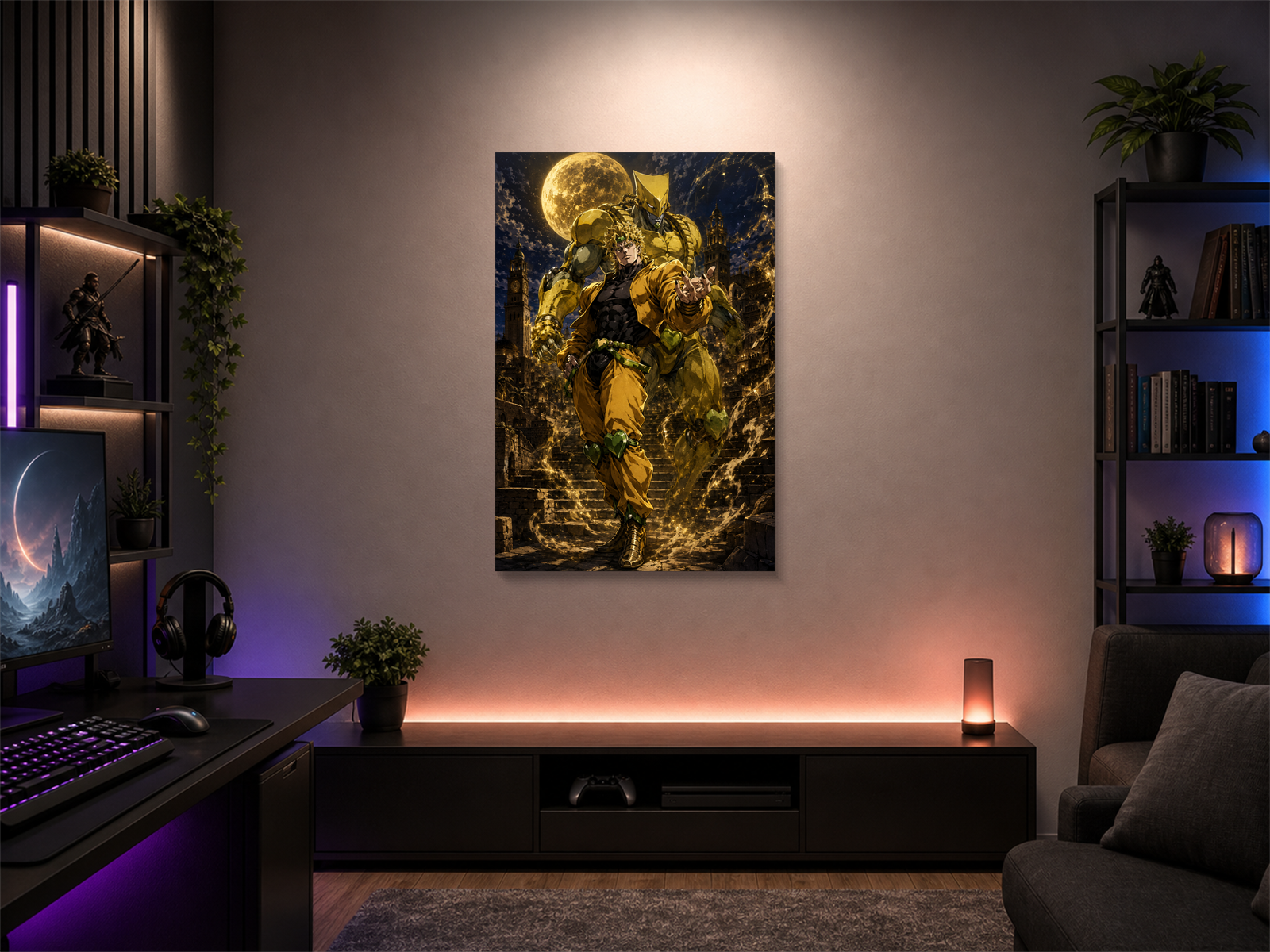 JoJo's Bizarre Adventure inspired canvas poster 01 room mockup