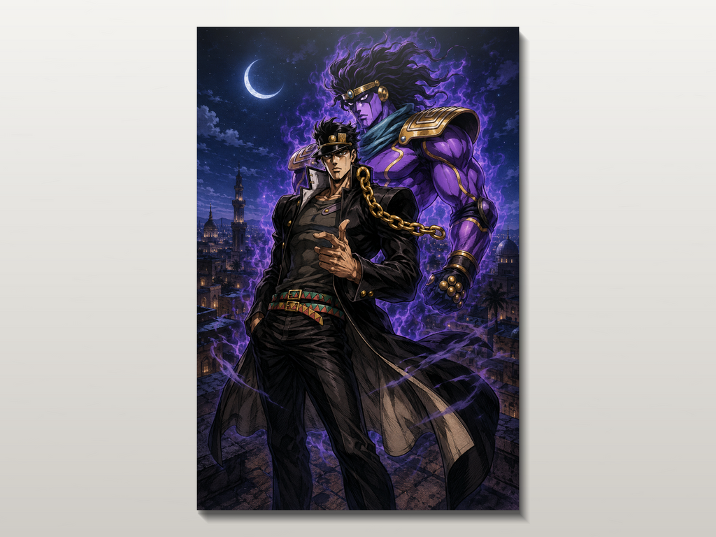 JoJo's Bizarre Adventure inspired canvas poster 02 close wall preview