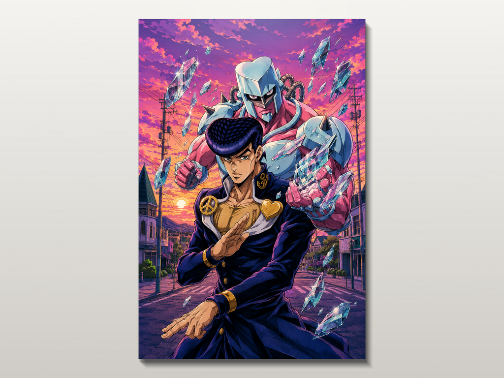 JoJo's Bizarre Adventure inspired canvas poster 04 close wall preview