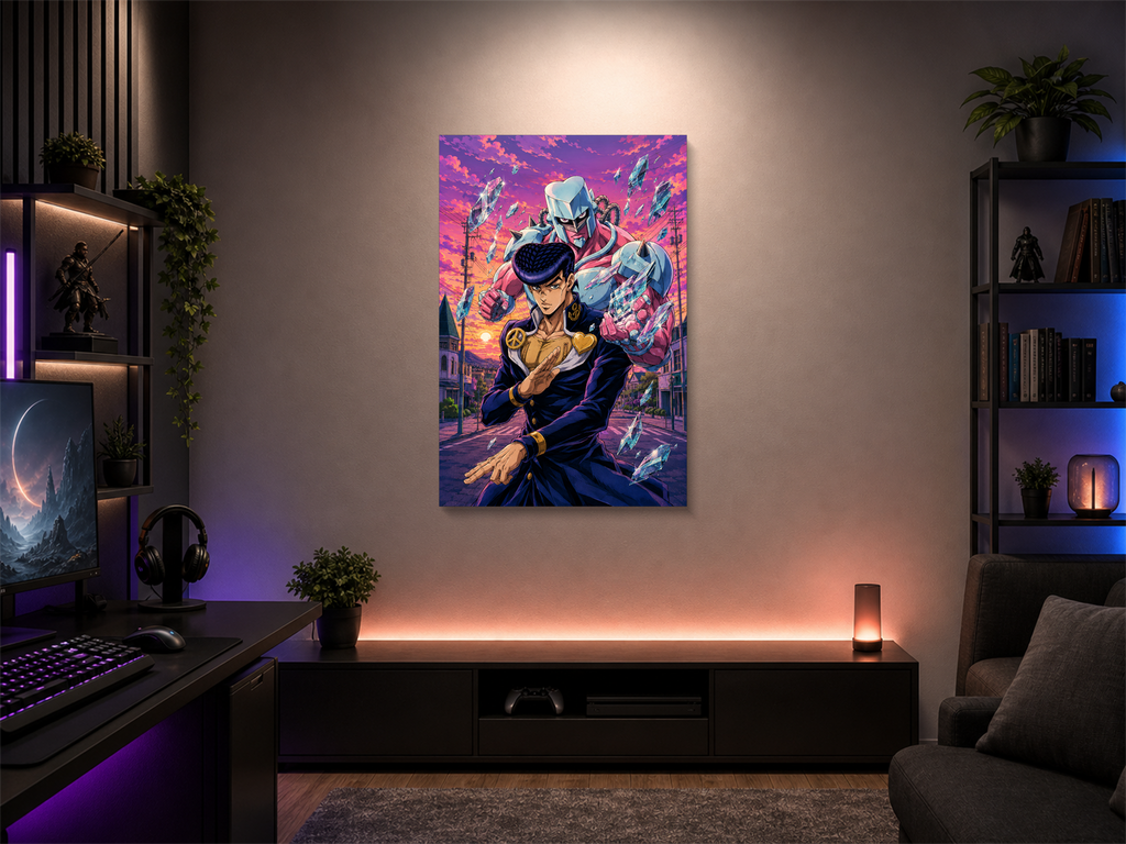 JoJo's Bizarre Adventure inspired canvas poster 04 room mockup