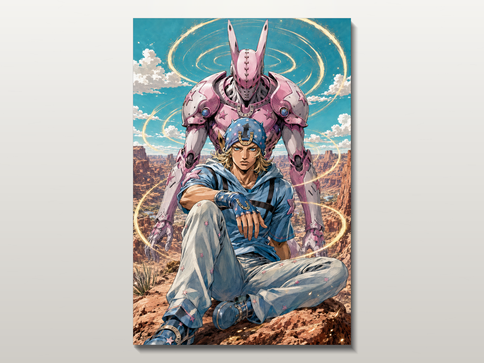 JoJo's Bizarre Adventure inspired canvas poster 05 close wall preview