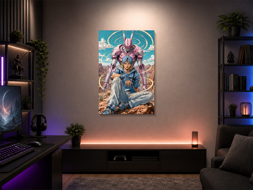 JoJo's Bizarre Adventure inspired canvas poster 05 room mockup