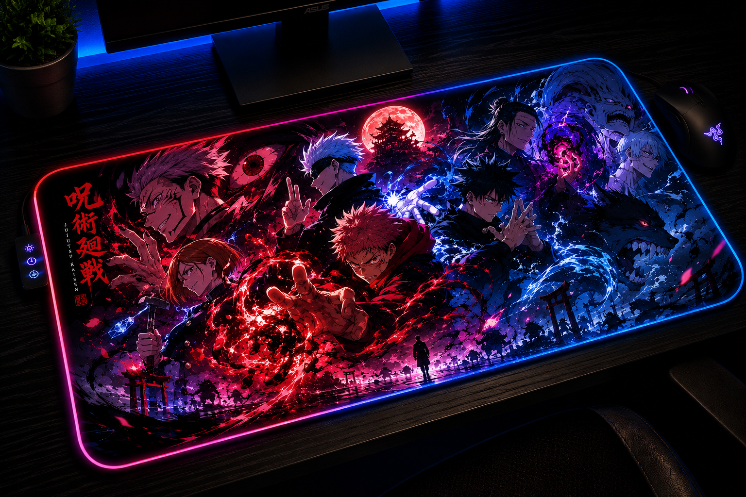 Jujutsu Kaisen Inspired XXL Gaming Mouse Pad 02 LED