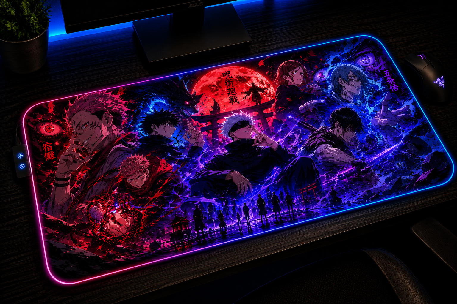 Jujutsu Kaisen Inspired XXL Gaming Mouse Pad 03 LED