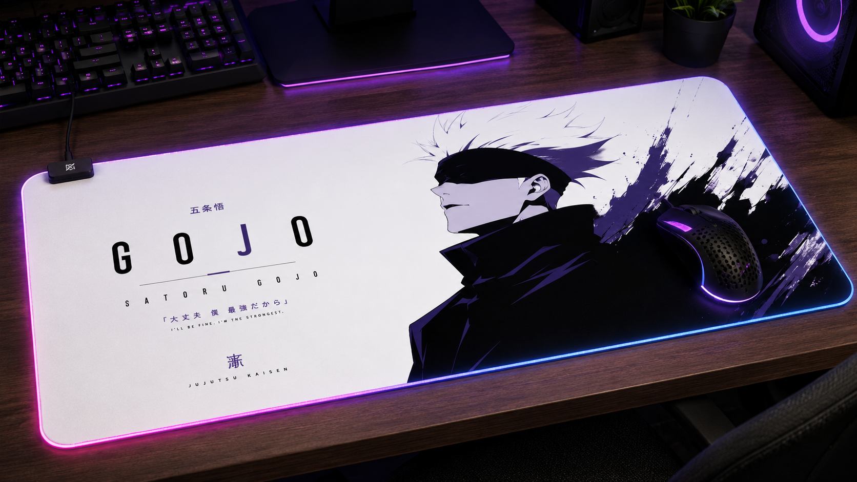 Jujutsu Kaisen Inspired XXL Gaming Mouse Pad 11 LED