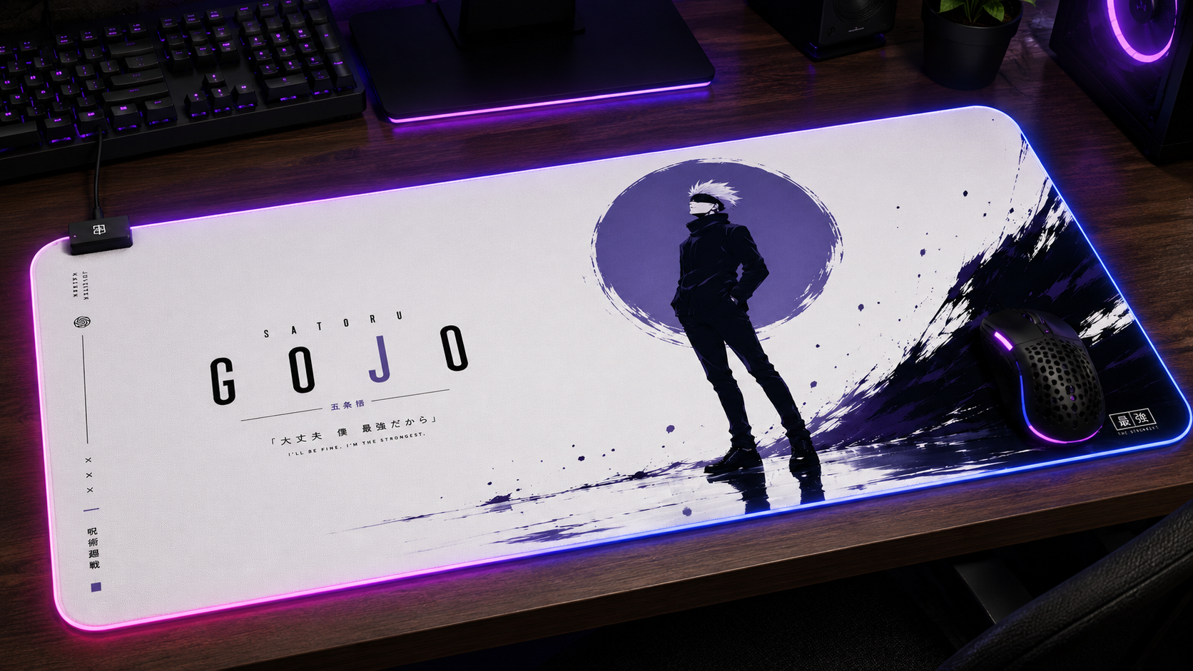 Jujutsu Kaisen Inspired XXL Gaming Mouse Pad 12 LED
