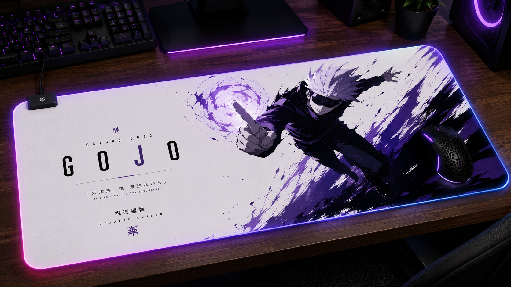 Jujutsu Kaisen Inspired XXL Gaming Mouse Pad 13 LED