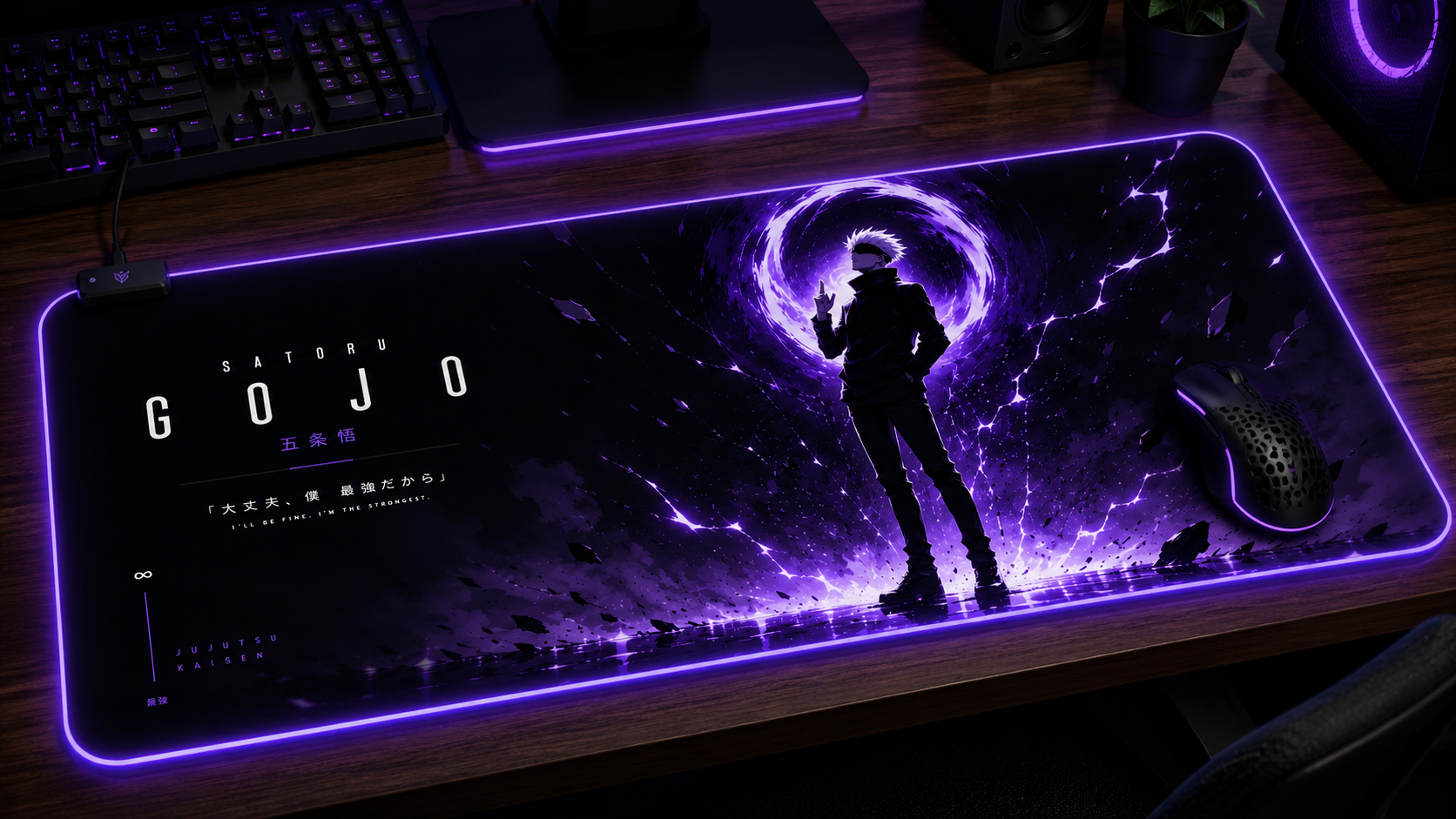Jujutsu Kaisen Inspired XXL Gaming Mouse Pad 16 LED
