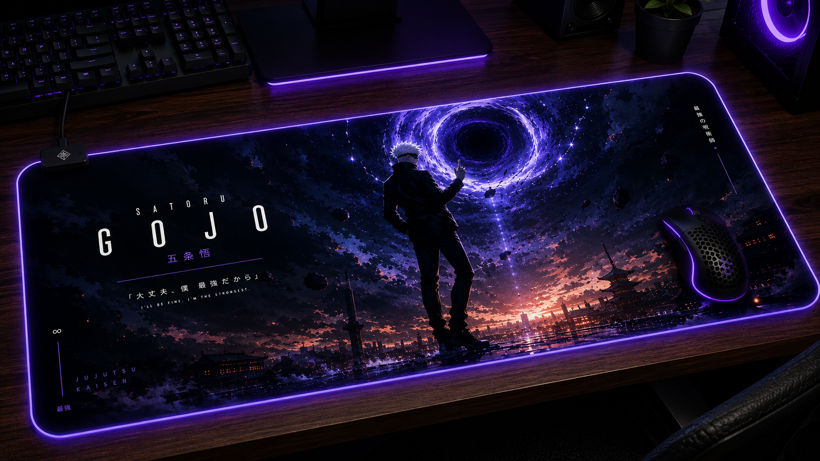 Jujutsu Kaisen Inspired XXL Gaming Mouse Pad 17 LED