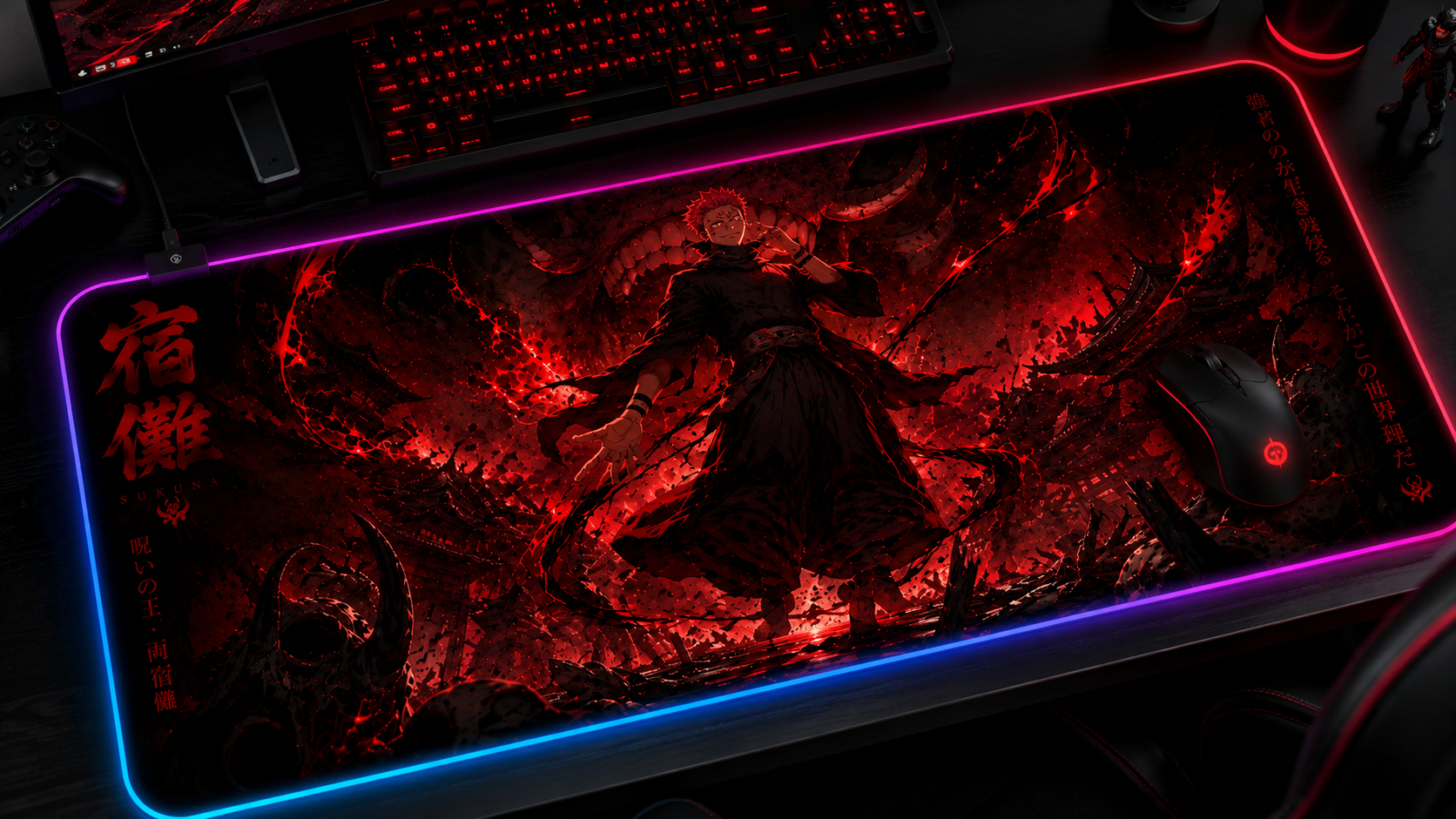 Jujutsu Kaisen Inspired XXL Gaming Mouse Pad 22 LED