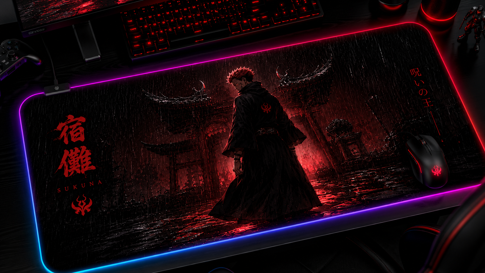 Jujutsu Kaisen Inspired XXL Gaming Mouse Pad 24 LED