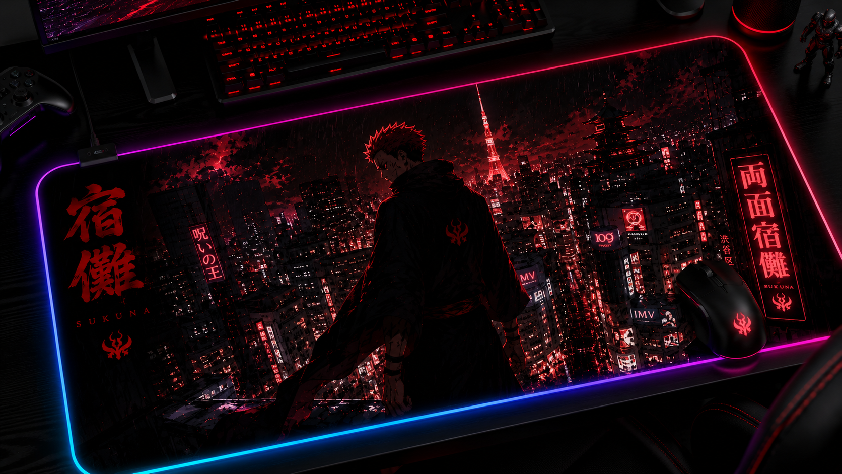 Jujutsu Kaisen Inspired XXL Gaming Mouse Pad 25 LED