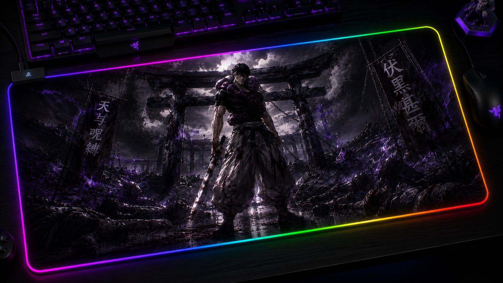 Jujutsu Kaisen Inspired XXL Gaming Mouse Pad 31 LED