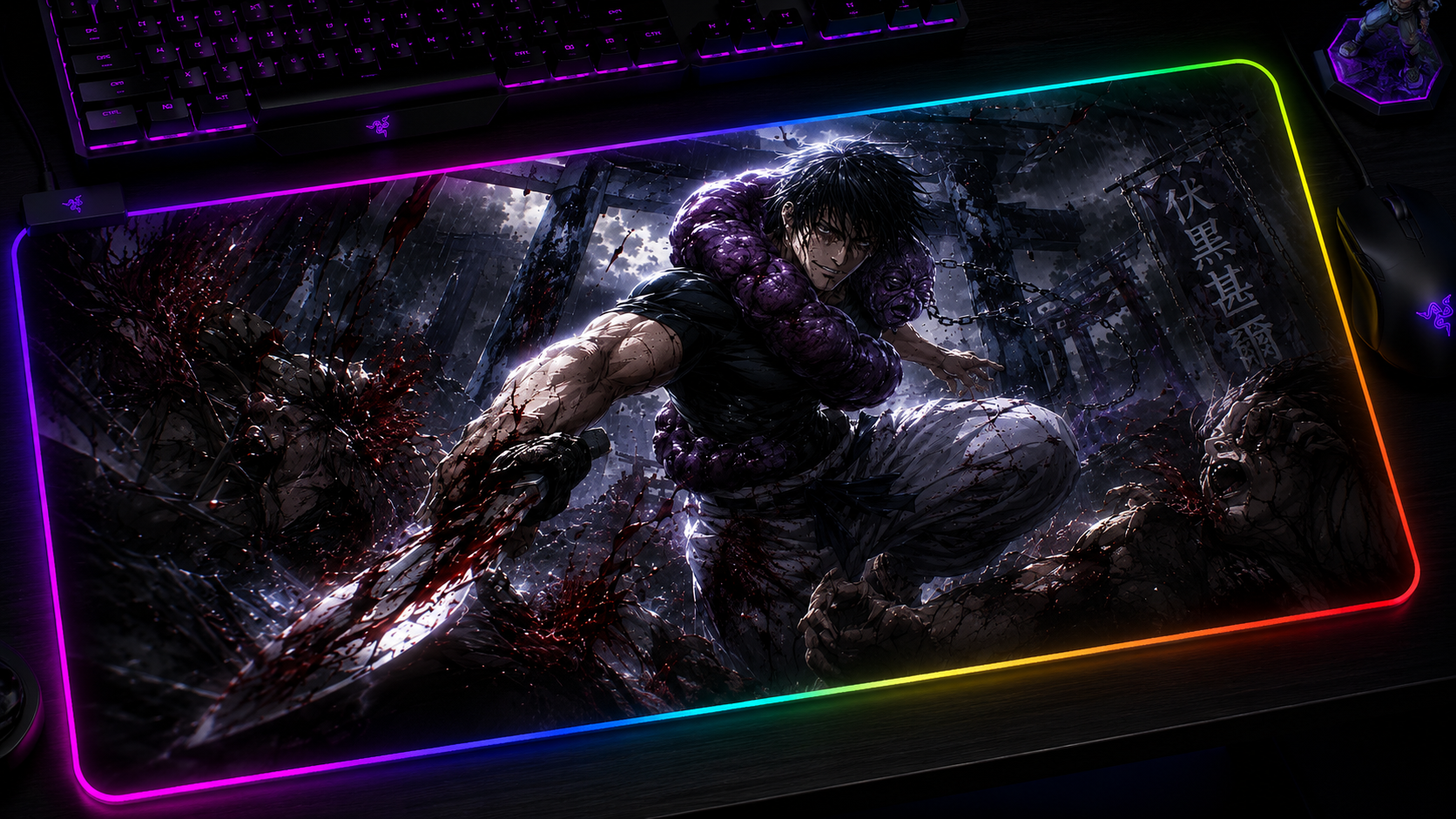 Jujutsu Kaisen Inspired XXL Gaming Mouse Pad 32 LED