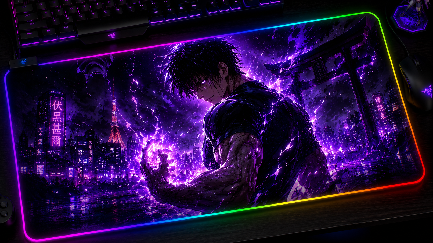 Jujutsu Kaisen Inspired XXL Gaming Mouse Pad 37 LED