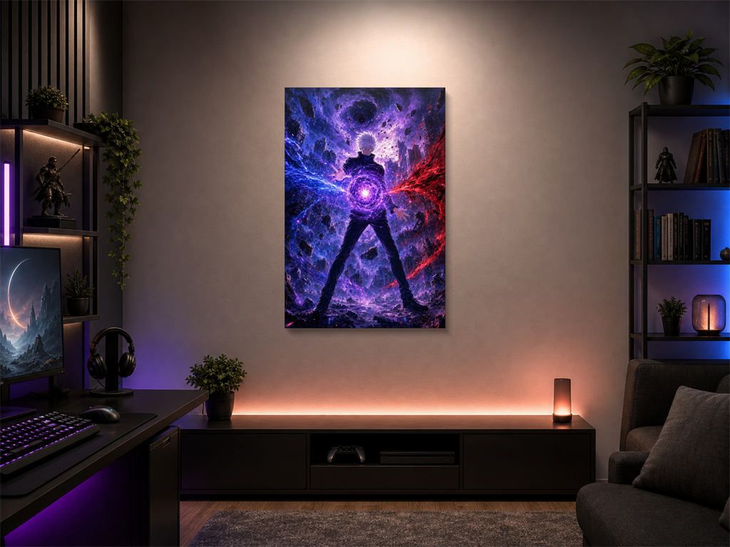 Jujutsu Kaisen inspired canvas poster room mockup 01