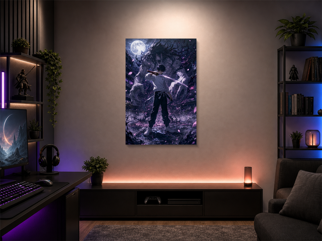Jujutsu Kaisen inspired canvas poster room mockup 05