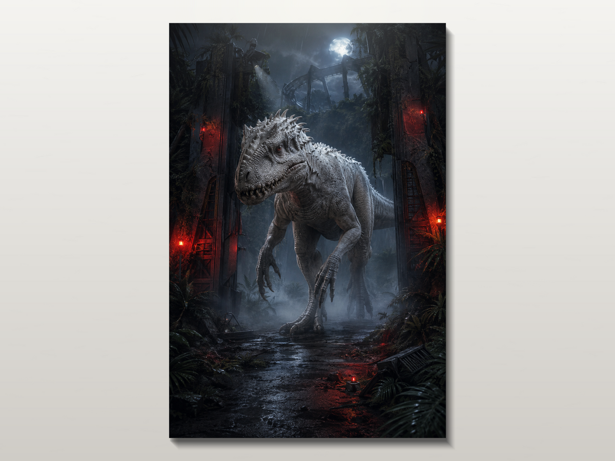 Jurassic World inspired canvas poster 03 clean wall art preview