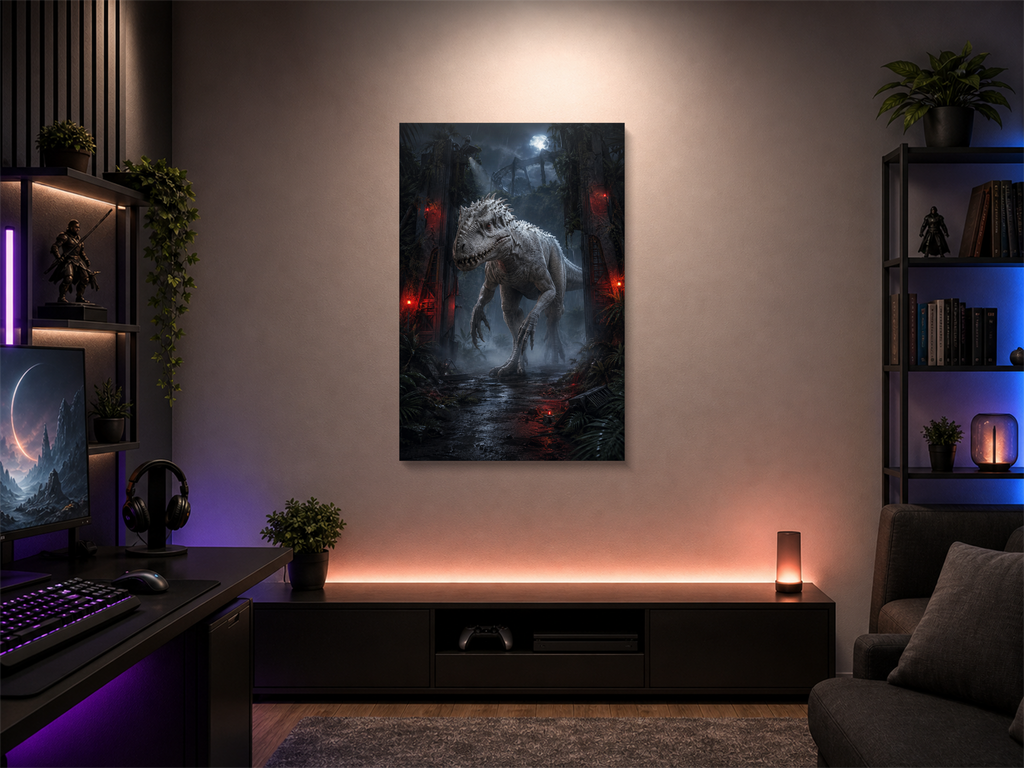 Jurassic World inspired canvas poster 03 room mockup