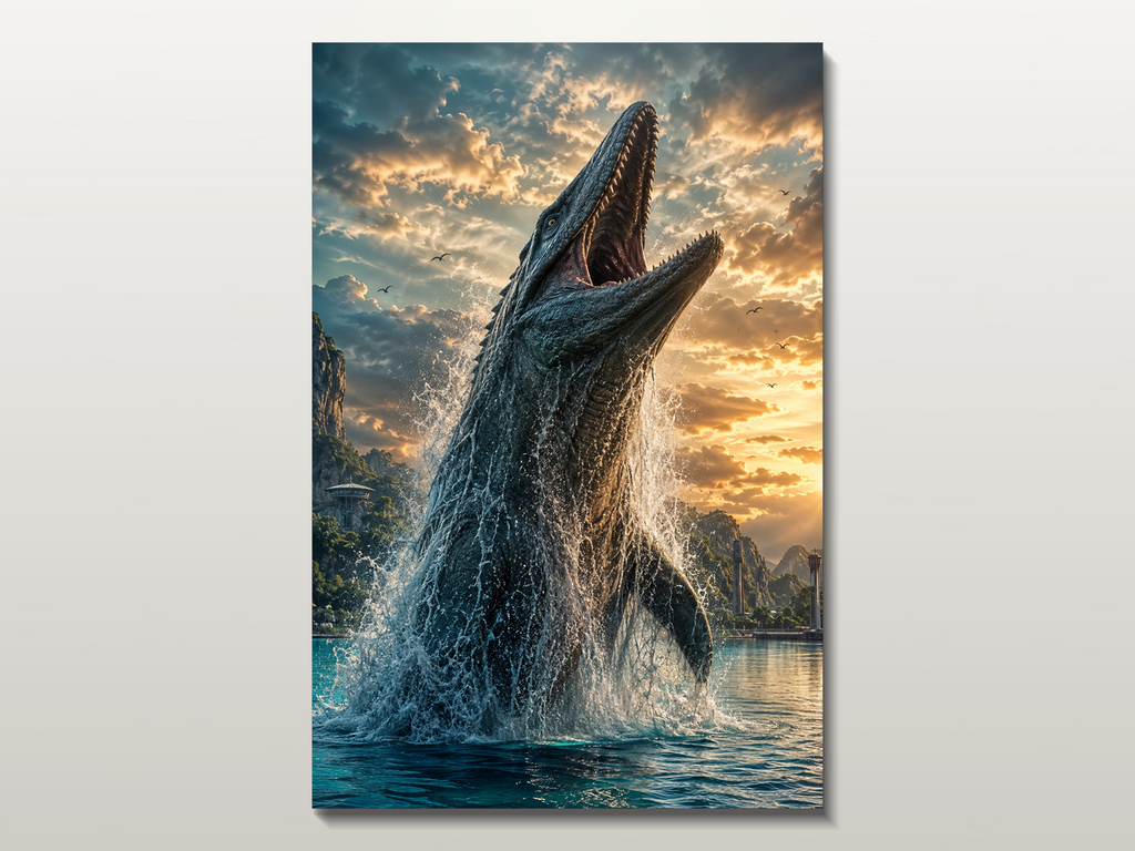Jurassic World inspired canvas poster 04 clean wall art preview