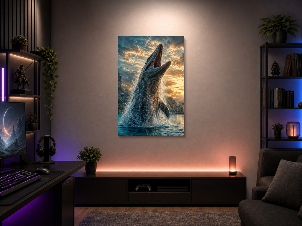 Jurassic World inspired canvas poster 04 room mockup